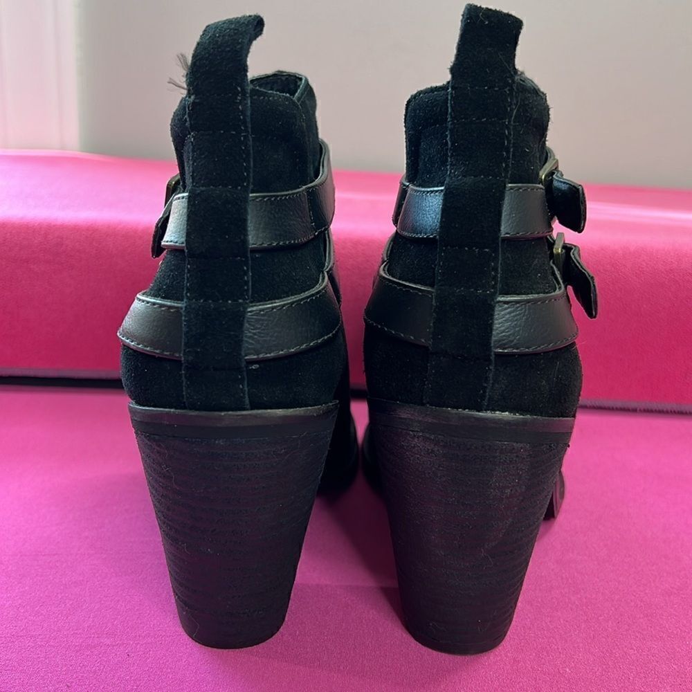 Nine West Black PU Leather Ankle Boots W9 - Picture 4 of 11